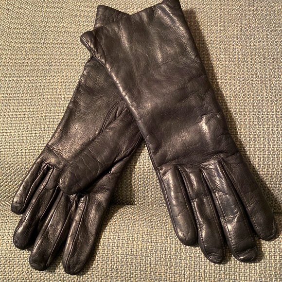 aris cashmere lined leather gloves
